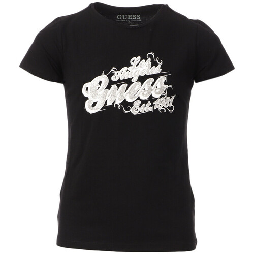Kleidung Mädchen T-Shirts Guess G-J3BI03J1314 Schwarz