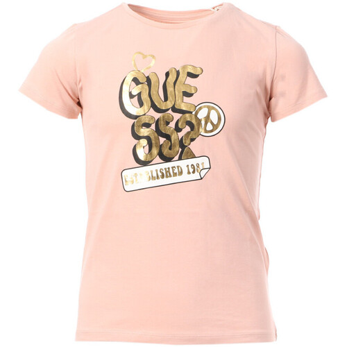 Kleidung Mädchen T-Shirts & Poloshirts Guess G-J3YI14K6YW4 Rosa