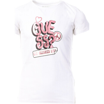 Kleidung Mädchen T-Shirts & Poloshirts Guess G-J3YI14K6YW4 Weiss