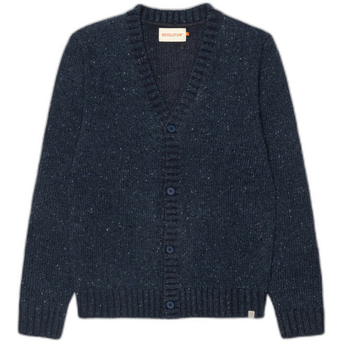 Kleidung Herren Strickjacken Revolution Cardigan en fil nope Blau