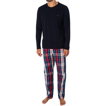 Kleidung Herren Pyjamas/ Nachthemden Tommy Hilfiger Gewebtes Langarm-Pyjama-Set Multicolor