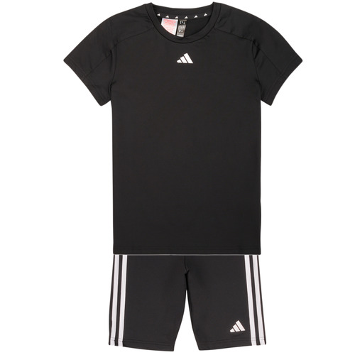 Kleidung Mädchen Jogginganzüge Adidas Sportswear JG TR-ES 3S TSE Schwarz / Weiss