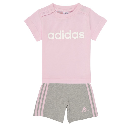 Kleidung Mädchen Jogginganzüge Adidas Sportswear I LIN CO T SET Rosa / Grau
