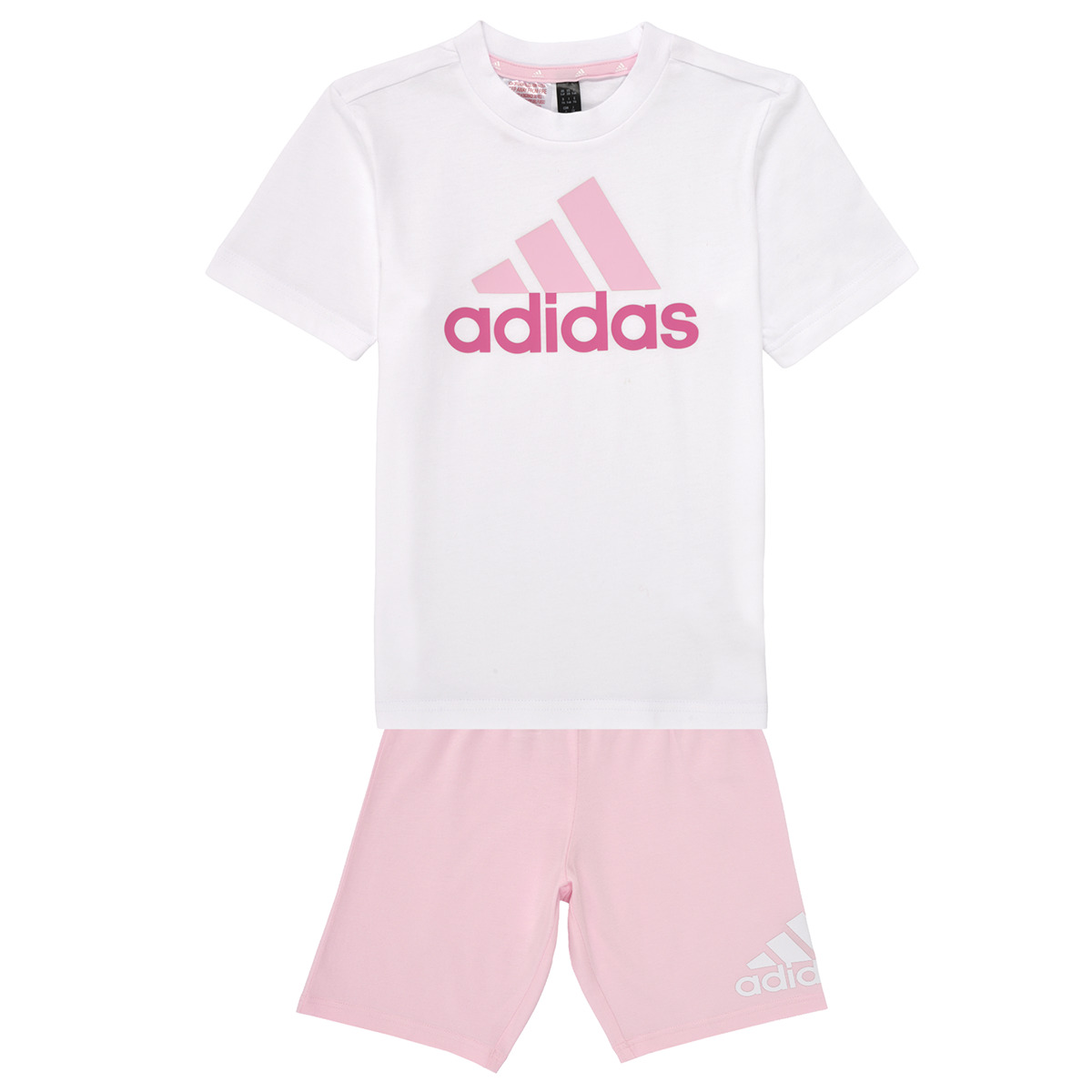 Kleidung Mädchen Jogginganzüge Adidas Sportswear LK BL CO T SET Rosa / Weiss