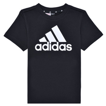 Kleidung Kinder T-Shirts Adidas Sportswear LK BL CO TEE Schwarz / Weiss