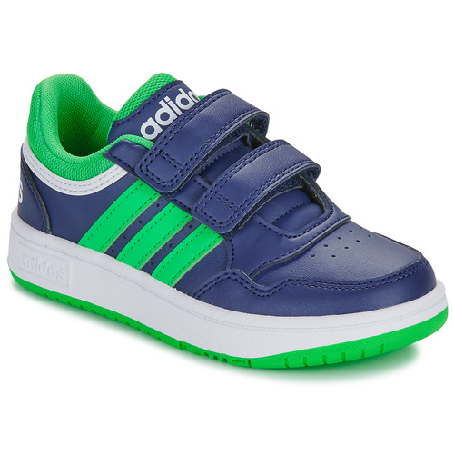 Schuhe Jungen Sneaker Low Adidas Sportswear HOOPS 3.0 CF C Blau / Grün