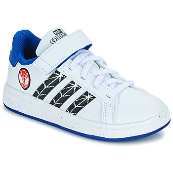 Schuhe Jungen Sneaker Low Adidas Sportswear GRAND COURT SPIDER-MAN EL K Weiss / Blau