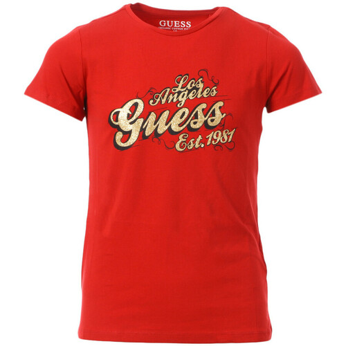 Kleidung Jungen T-Shirts & Poloshirts Guess G-J3BI03J1314 Rot