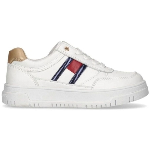 Schuhe Damen Sneaker Tommy Hilfiger FLAG LOW CUT LACE-UP SNEA Weiss