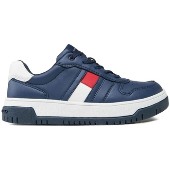 Schuhe Damen Sneaker Tommy Hilfiger FLAG LOW CUT LACE-UP SNEA Blau