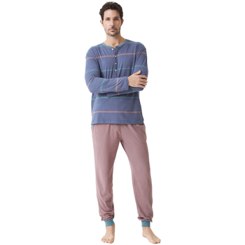 Kleidung Herren Pyjamas/ Nachthemden J&j Brothers JJBDP5500 Blau