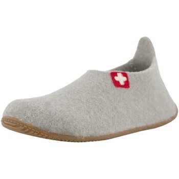 Schuhe Damen Hausschuhe Kitzbuehel Schweizer Kreuz 4048-0408 Grau