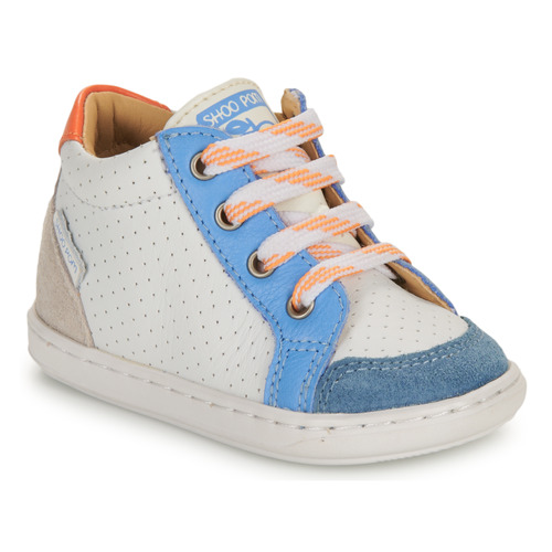 Schuhe Jungen Sneaker High Shoo Pom BOUBA ZIP BOX Blau / Weiss / Orange
