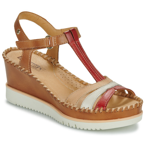 Schuhe Damen Sandalen / Sandaletten Pikolinos AGUADULCE W3Z Cognac / Rot
