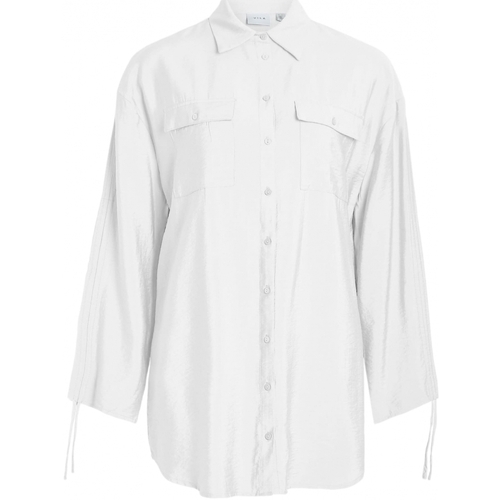Kleidung Damen Tops / Blusen Vila Klaria Oversize Shirt L/S - Cloud Dancer Weiss