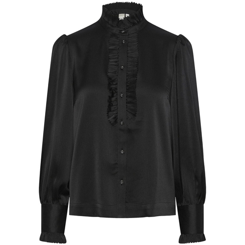 Kleidung Damen Tops / Blusen Y.a.s YAS Frilla Shirt L/S - Black Schwarz