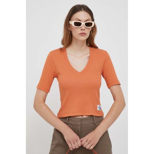Kleidung Damen T-Shirts & Poloshirts Calvin Klein Jeans J20J222379 Orange