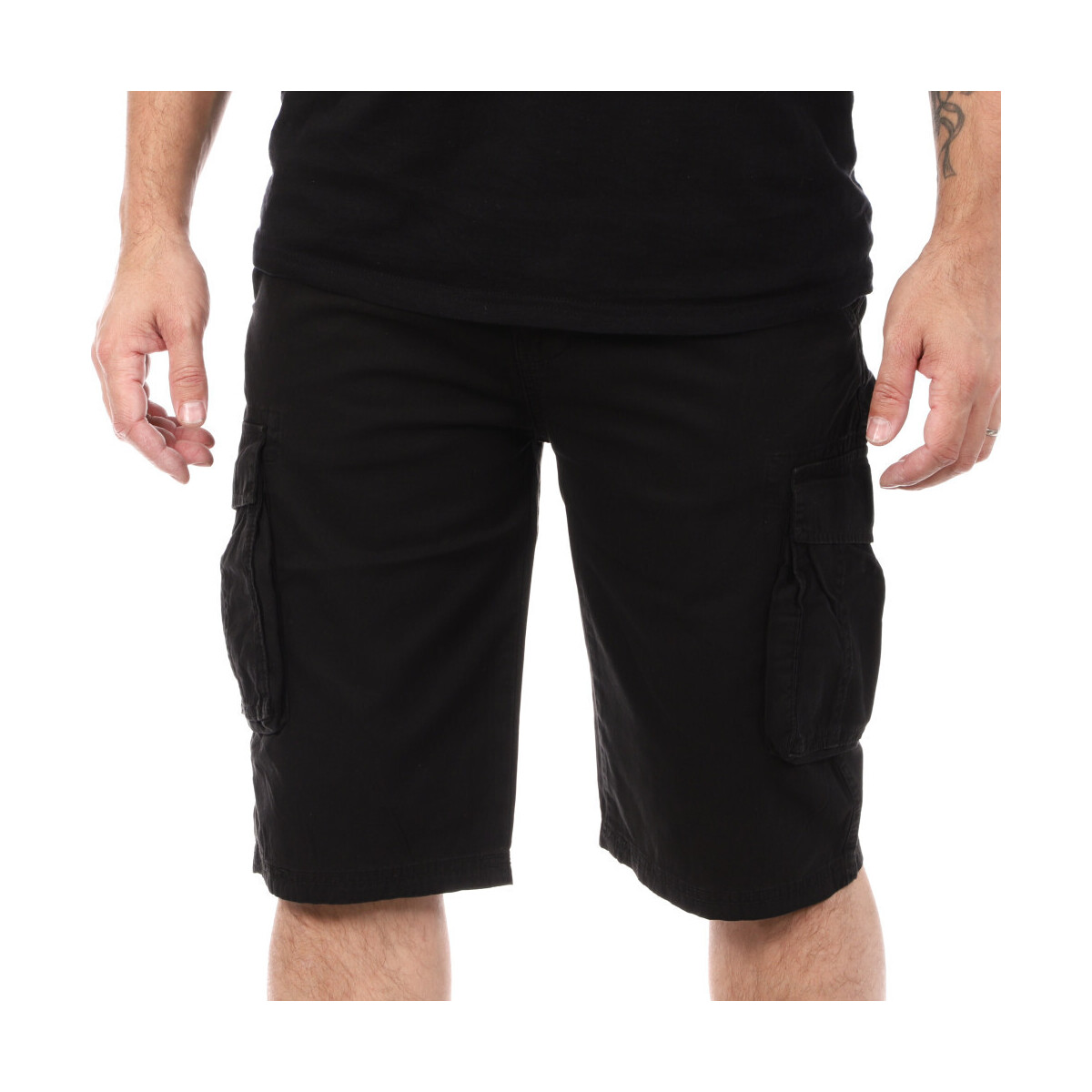 Kleidung Herren Shorts / Bermudas Schott TRSTEELER30 Schwarz