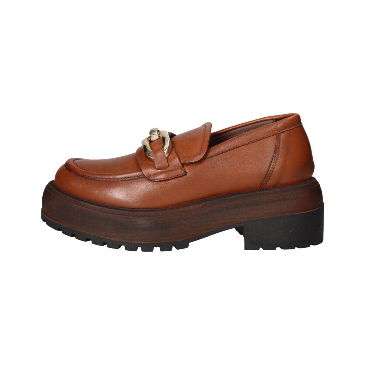 Schuhe Damen Slipper Studio Firenze Palm1.1.7 Bummler Frau Leder Braun