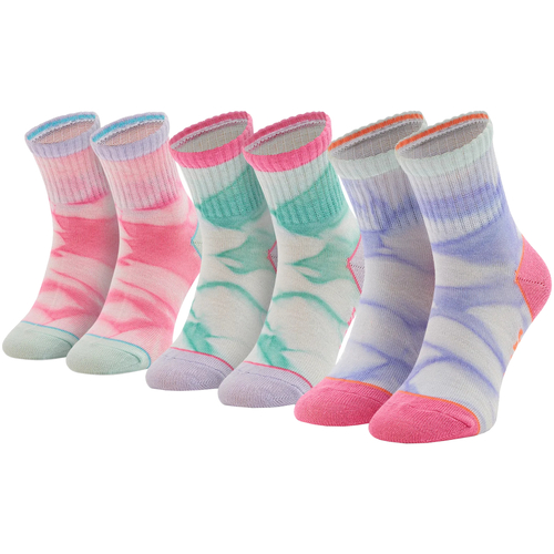 Unterwäsche Mädchen Sportstrümpfe Skechers 3PPK Girls Casual Fancy Tie Die Socks Multicolor
