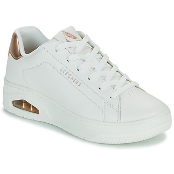 Schuhe Damen Sneaker Low Skechers UNO COURT - COURTED AIR Weiss / Gold