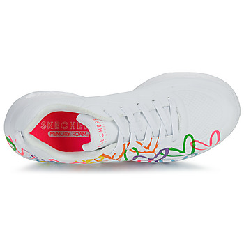 Skechers UNO LITE GOLDCROWN - HEART OF HEARTS Weiss / Multicolor