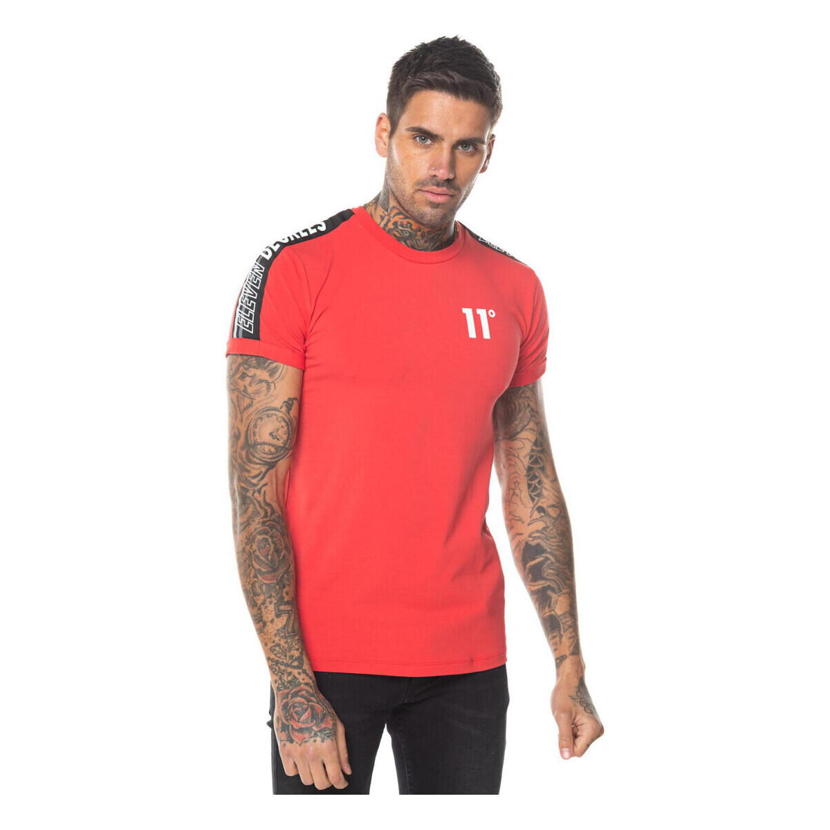 Kleidung Herren T-Shirts & Poloshirts 11 Degrees -TAPED 11D013 Rot