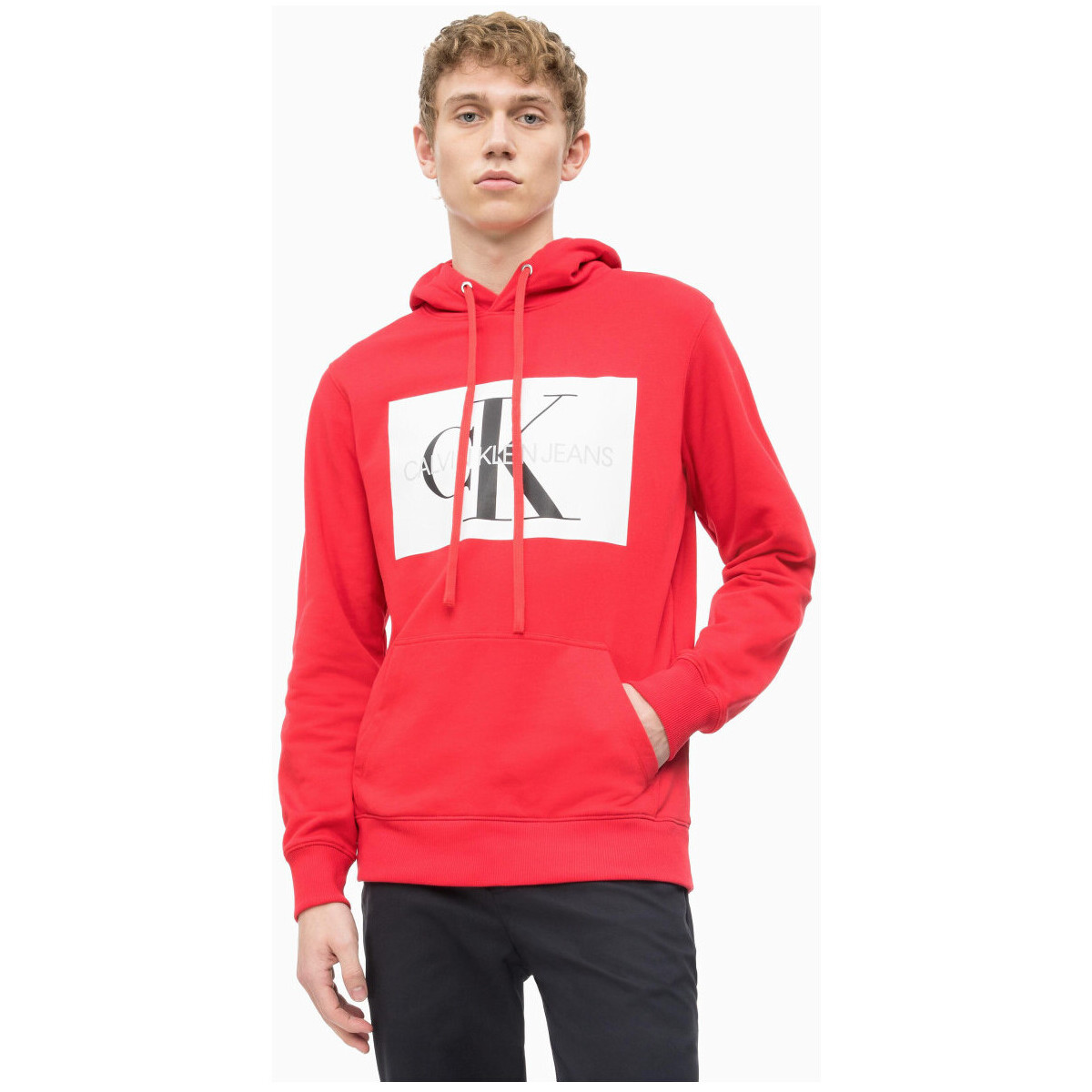 Kleidung Herren Sweatshirts Calvin Klein Jeans -MONOGRAM BOX J30J307745 Rot