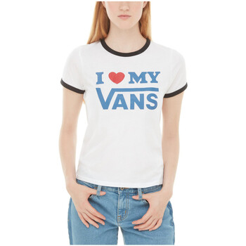 Kleidung Damen T-Shirts & Poloshirts Vans -LOVE RINGER VA3ULD Weiss