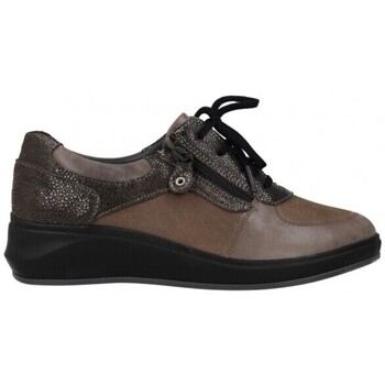 Schuhe Damen Derby-Schuhe & Richelieu Suave Lässige Lederschuhe mit Schnürsenkeln für Damen von  3414 Grau