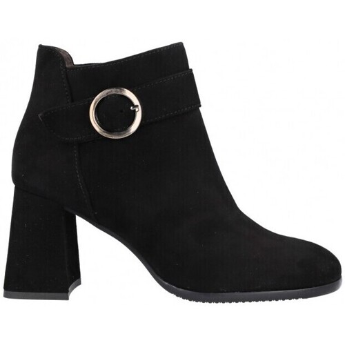 Schuhe Damen Low Boots Plumers Botines con Tacón Mujer de Plumers 5345 Schwarz