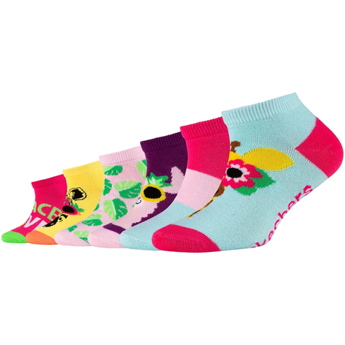 Unterwäsche Mädchen Sportstrümpfe Skechers 6PPK Girls Casual Fancy Sneaker Socks Multicolor