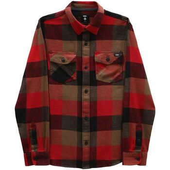 Kleidung Kinder Langärmelige Hemden Vans BOX FLANNEL - VN000LPY-CBA RED/BLACK Rot