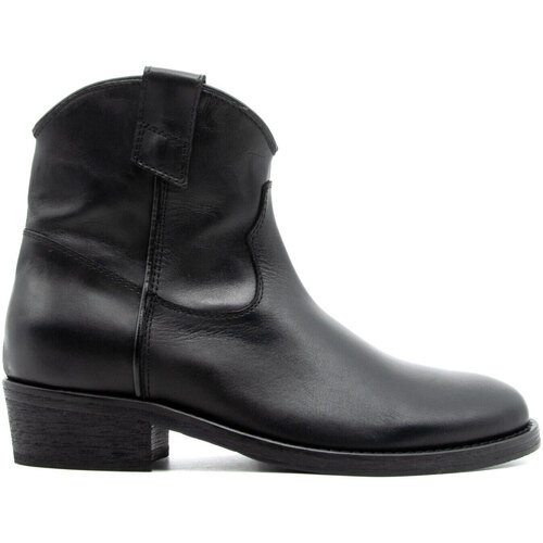 Schuhe Damen Low Boots Via Roma 1476-MALIBU-NERO Schwarz