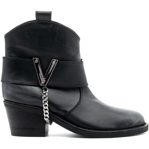 Schuhe Damen Low Boots Via Roma 3953-MALIBU-NERO Schwarz