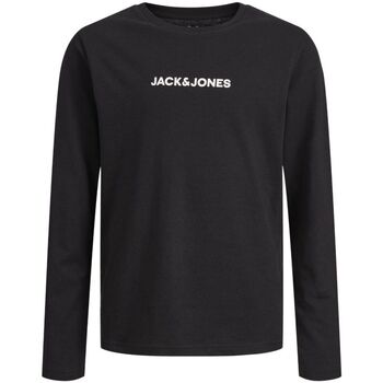 Kleidung Jungen T-Shirts & Poloshirts Jack & Jones 12213224 JCOTHX-BLACK Schwarz