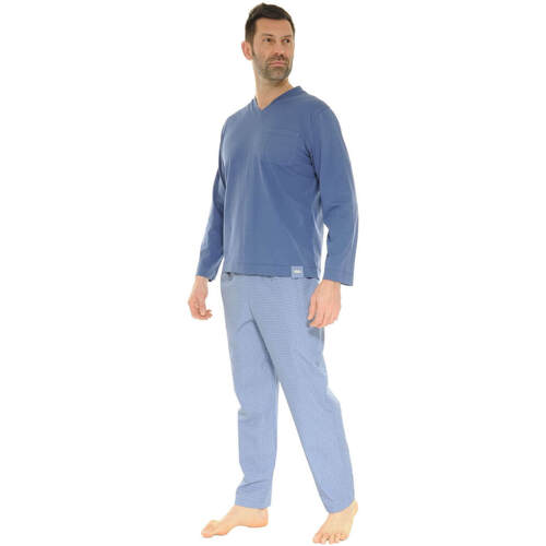 Kleidung Herren Pyjamas/ Nachthemden Pilus BERTIN Blau