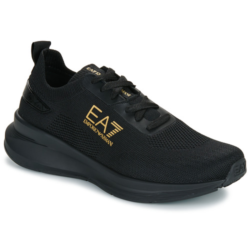 Schuhe Sneaker Low Emporio Armani EA7 MAVERICK KNIT Schwarz / Gold