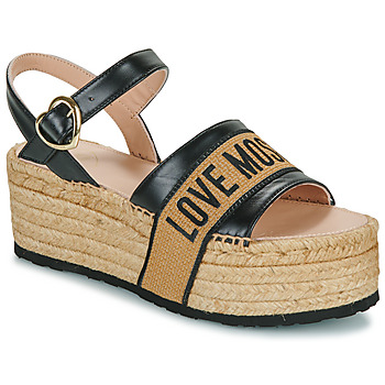 Schuhe Damen Sandalen / Sandaletten Love Moschino SANDAL JA16296I0I Schwarz / Beige