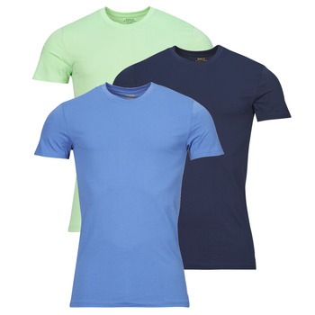 Kleidung Herren T-Shirts Polo Ralph Lauren S / S CREW-3 PACK-CREW UNDERSHIRT Blau / Marine / Grün