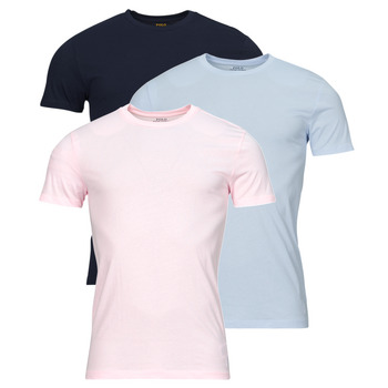 Kleidung Herren T-Shirts Polo Ralph Lauren S / S CREW-3 PACK-CREW UNDERSHIRT Blau / Marine / Rosa