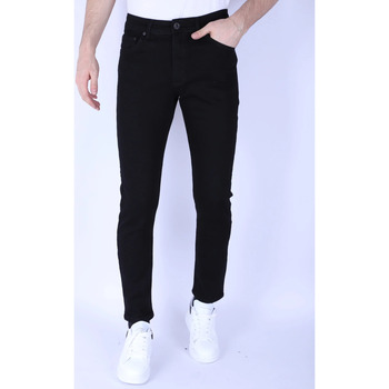 Kleidung Herren Slim Fit Jeans True Rise Stretch Regular Jeans DP Schwarz