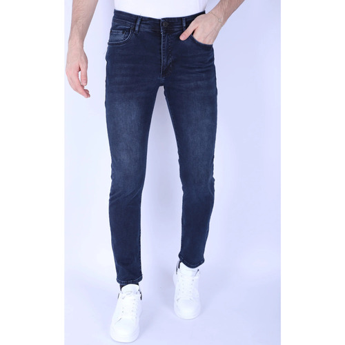 Kleidung Herren Slim Fit Jeans True Rise Regular Jeans Stretch DP Blau