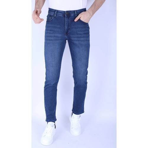 Kleidung Herren Slim Fit Jeans True Rise Neat Regular Super Stretch Jeans DP Blau
