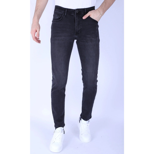 Kleidung Herren Slim Fit Jeans True Rise Neat Regular Stretch Jeans DP Schwarz