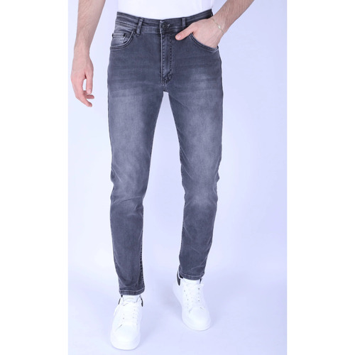 Kleidung Herren Slim Fit Jeans True Rise Light Jeans Regular Stretch DP Grau