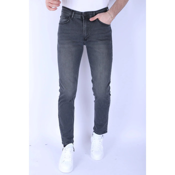 Kleidung Herren Slim Fit Jeans True Rise Super Stretch Denim Regular DP Grau