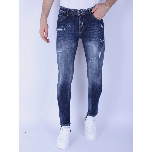Kleidung Herren Slim Fit Jeans Local Fanatic Denim Blue Stone Washed Jeans Slim Blau