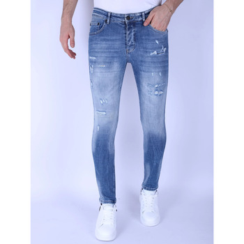 Kleidung Herren Slim Fit Jeans Local Fanatic Stonewashed Slim Jeans Mit Stretch Blau