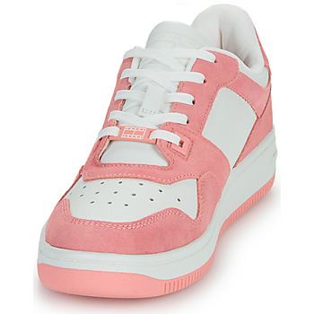 Tommy Jeans TJW RETRO BASKET WASHED SUEDE Weiss / Rosa